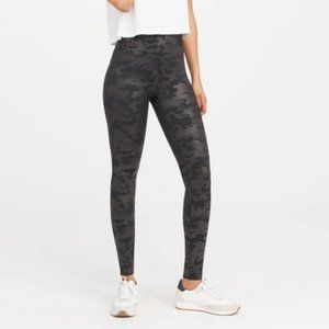 SPANX Faux Leather Camo Leggings